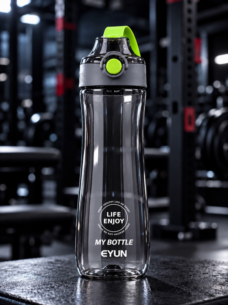 Gallery EYUN Large water bottle with green accent lid.