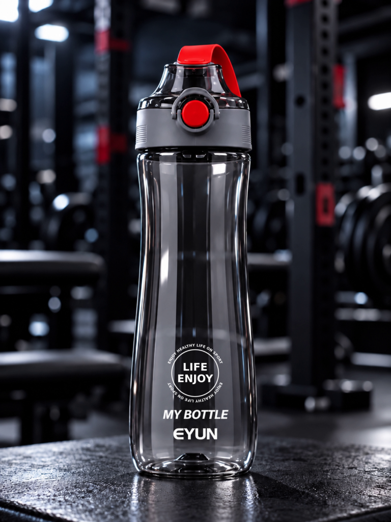 Gallery EYUN Large water bottle with red accent lid.